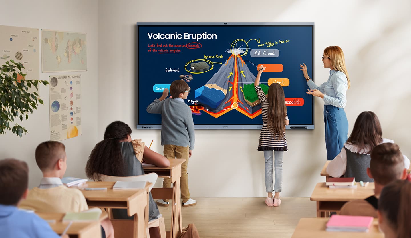 Samsung introduces new AI power to its interactive display at Bett 2025